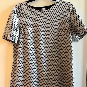 H&M printed triangle patterned dress.